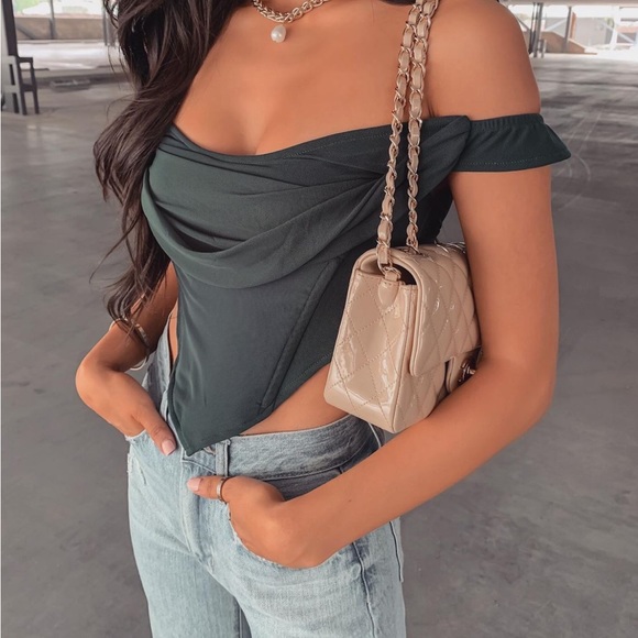 Green Corset Top - Picture 2 of 4